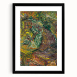 Expressionist Dining Scene – Vibrant Abstract Canvas Wall Art