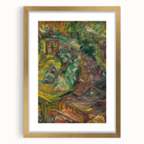 Expressionist Dining Scene – Vibrant Abstract Canvas Wall Art