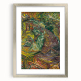 Expressionist Dining Scene – Vibrant Abstract Canvas Wall Art