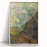 Expressionist Dining Scene – Vibrant Abstract Canvas Wall Art