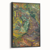 Expressionist Dining Scene – Vibrant Abstract Canvas Wall Art