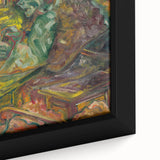 Expressionist Dining Scene – Vibrant Abstract Canvas Wall Art