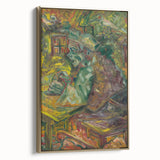 Expressionist Dining Scene – Vibrant Abstract Canvas Wall Art
