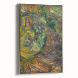 Expressionist Dining Scene – Vibrant Abstract Canvas Wall Art