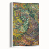 Expressionist Dining Scene – Vibrant Abstract Canvas Wall Art