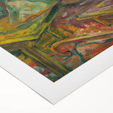 Expressionist Dining Scene – Vibrant Abstract Canvas Wall Art