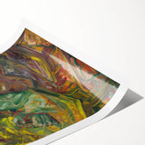 Expressionist Dining Scene – Vibrant Abstract Canvas Wall Art