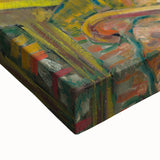 Expressionist Dining Scene – Vibrant Abstract Canvas Wall Art