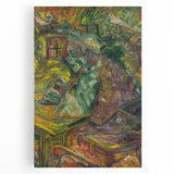 Expressionist Dining Scene – Vibrant Abstract Canvas Wall Art