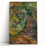 Expressionist Dining Scene – Vibrant Abstract Canvas Wall Art