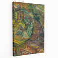 Expressionist Dining Scene – Vibrant Abstract Canvas Wall Art