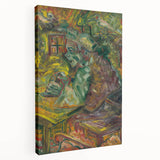 Expressionist Dining Scene – Vibrant Abstract Canvas Wall Art