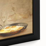 Extra large framed canvas featuring a close-up of colorful, textured food dishes on a black background.