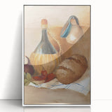 Art deco poster featuring a stylized cocktail glass in bold black and gold tones on a white acrylic framed print.