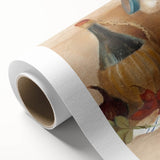 Art deco poster featuring colorful geometric patterns on rolled canvas, suitable for nursery wall art or dining room decor.