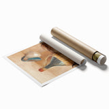 Extra large rolled print of floral art in soft pastel shades, ideal for classy bathroom wall art.