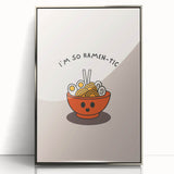 Mid-century modernist art featuring a minimalist food-inspired design in muted colors on a framed acrylic print.