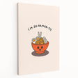 Large stretched canvas with a vibrant depiction of various vegetables and fruits, ideal for kitchen wall art.