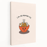 Large stretched canvas with a vibrant depiction of various vegetables and fruits, ideal for kitchen wall art.