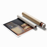 Rolled print featuring a variety of pastries in soft pastel colors.