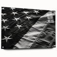 Black & White American Flag - Modern Monochrome Wall Art