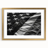 Black & White American Flag - Modern Monochrome Wall Art