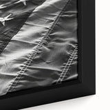 Black & White American Flag - Modern Monochrome Wall Art
