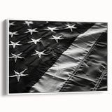 Black & White American Flag - Modern Monochrome Wall Art