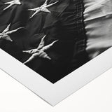 Black & White American Flag - Modern Monochrome Wall Art