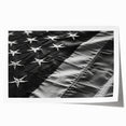 Black & White American Flag - Modern Monochrome Wall Art