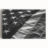 Black & White American Flag - Modern Monochrome Wall Art