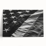 Black & White American Flag - Modern Monochrome Wall Art
