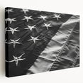 Black & White American Flag - Modern Monochrome Wall Art