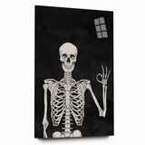 Skeleton Gesture Halloween Wall Art - Spooky Gothic Decor