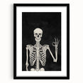 Skeleton Gesture Halloween Wall Art - Spooky Gothic Decor