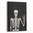 Skeleton Gesture Halloween Wall Art - Spooky Gothic Decor