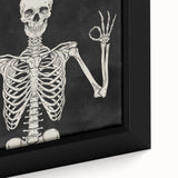 Skeleton Gesture Halloween Wall Art - Spooky Gothic Decor