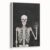 Skeleton Gesture Halloween Wall Art - Spooky Gothic Decor