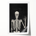 Skeleton Gesture Halloween Wall Art - Spooky Gothic Decor