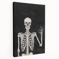 Skeleton Gesture Halloween Wall Art - Spooky Gothic Decor