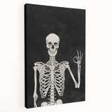 Skeleton Gesture Halloween Wall Art - Spooky Gothic Decor