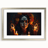 Candlelit Catrina Portrait – Día de los Muertos Wall Art