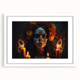 Candlelit Catrina Portrait – Día de los Muertos Wall Art