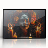 Candlelit Catrina Portrait – Día de los Muertos Wall Art