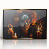 Candlelit Catrina Portrait – Día de los Muertos Wall Art