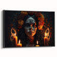 Candlelit Catrina Portrait – Día de los Muertos Wall Art