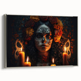 Candlelit Catrina Portrait – Día de los Muertos Wall Art
