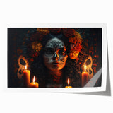 Candlelit Catrina Portrait – Día de los Muertos Wall Art
