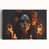 Candlelit Catrina Portrait – Día de los Muertos Wall Art