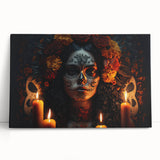 Candlelit Catrina Portrait – Día de los Muertos Wall Art
